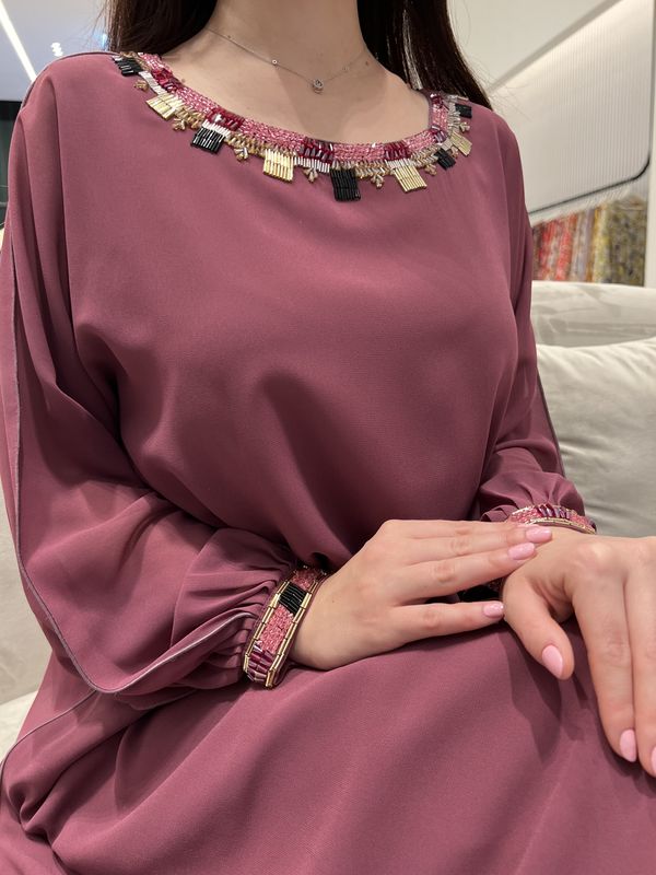 2 Pc Chiffon Handmade Embroidery